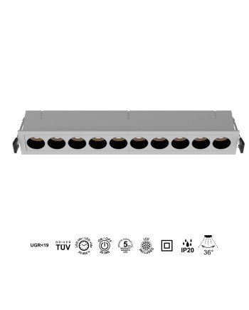 BLAU * FOCO EMPOTRAR 10L 24W  3000K BLANCO